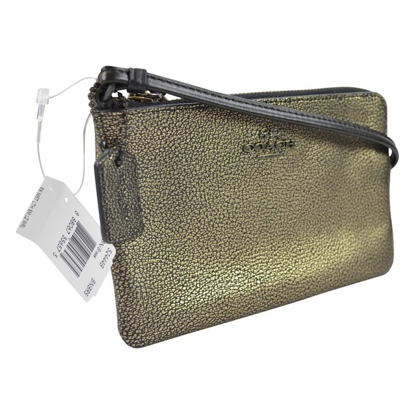 NWT Coach RARE metallic/brass wristlet PRICE FIRM - Picture 3 of 4